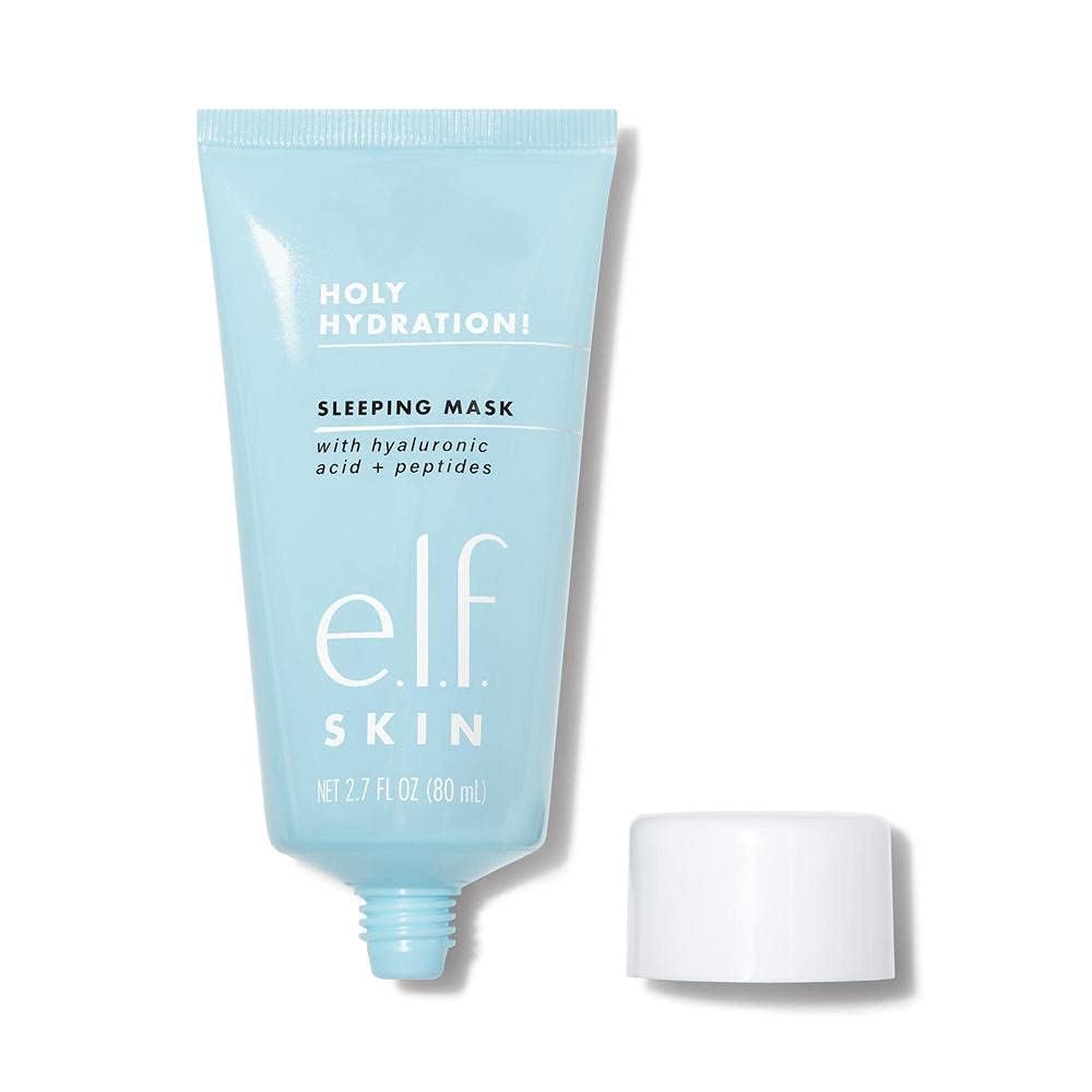 e.l.f. SKIN Holy Hydration! Sleeping Mask. Moisturizing & Plumping Dual-Use Sleep Or Rinse-Off Face Mask. Soothes Skin With A Creamy Formula