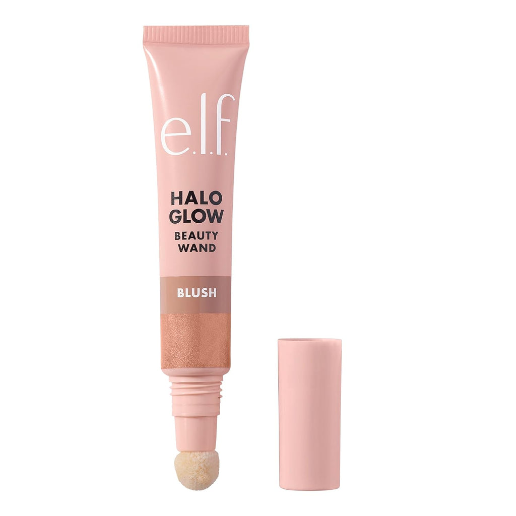 e.l.f. Halo Glow Blush Beauty Wand. Candlelit | Liquid Radiant Blush with Squalane. Cushion Tip Cream Blush For Luminous. Buildable Color. Vegan & Cruelty-Free Cheek Makeup