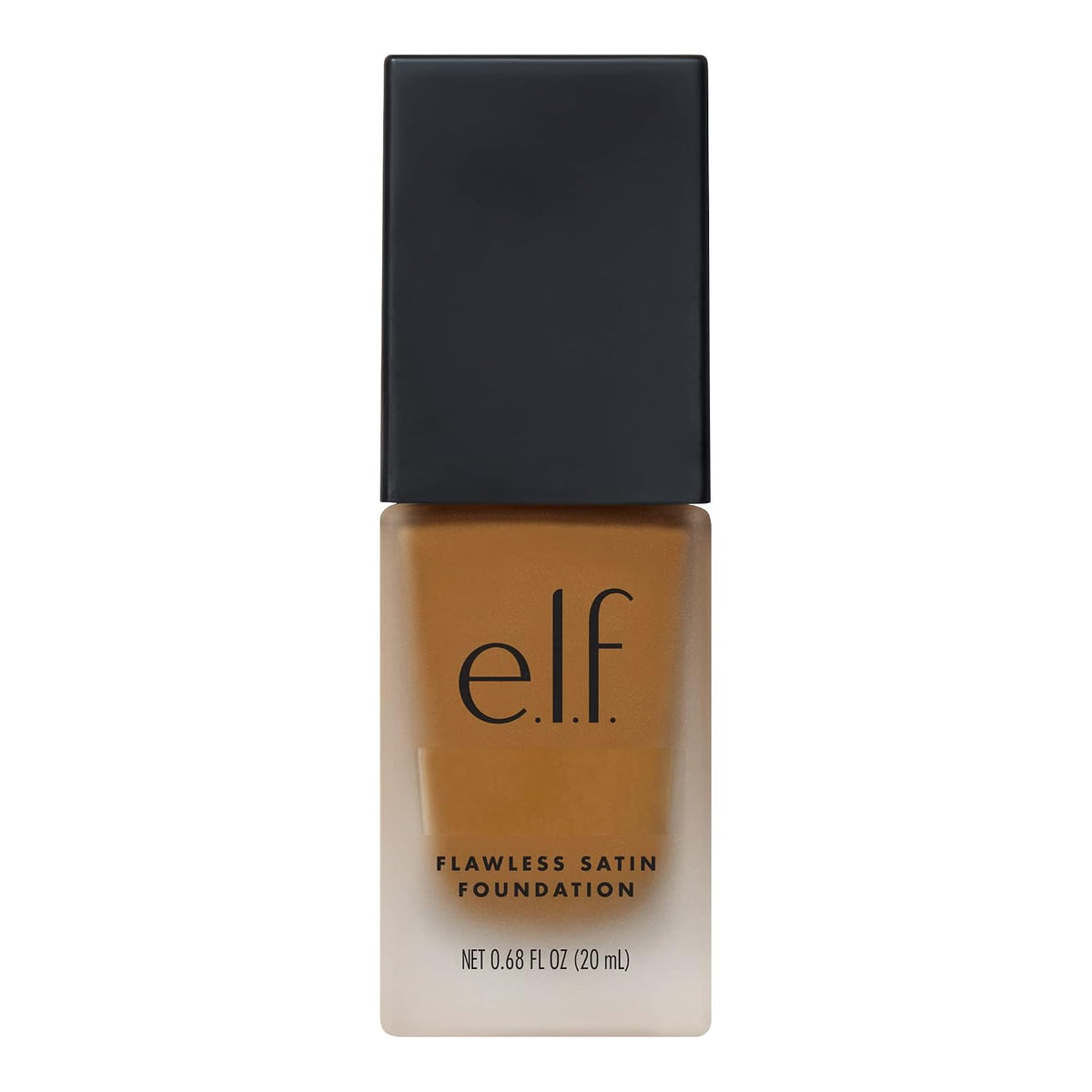 e.l.f. Flawless Satin Foundation. Lightweight & Medium Coverage. Semi-Matte Finish. Vegan & Cruelty-Free. Maple. 0.68 Fl Oz (20mL)