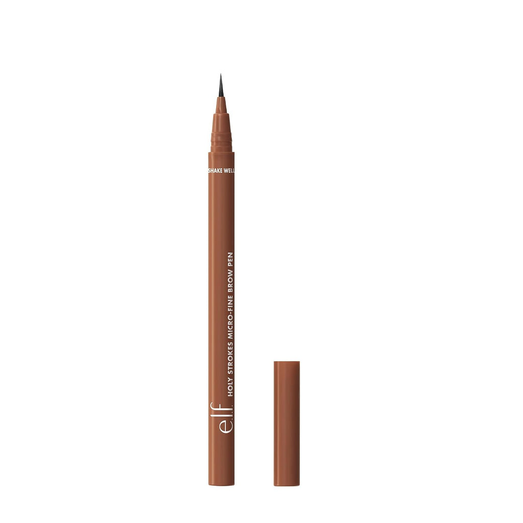 e.l.f. Holy Strokes Micro-Fine Brow Pen. Liquid Waterproof Eyebrow Makeup For Detailing & Adding Dimension. Vegan & Cruelty-Free. Soft Brown