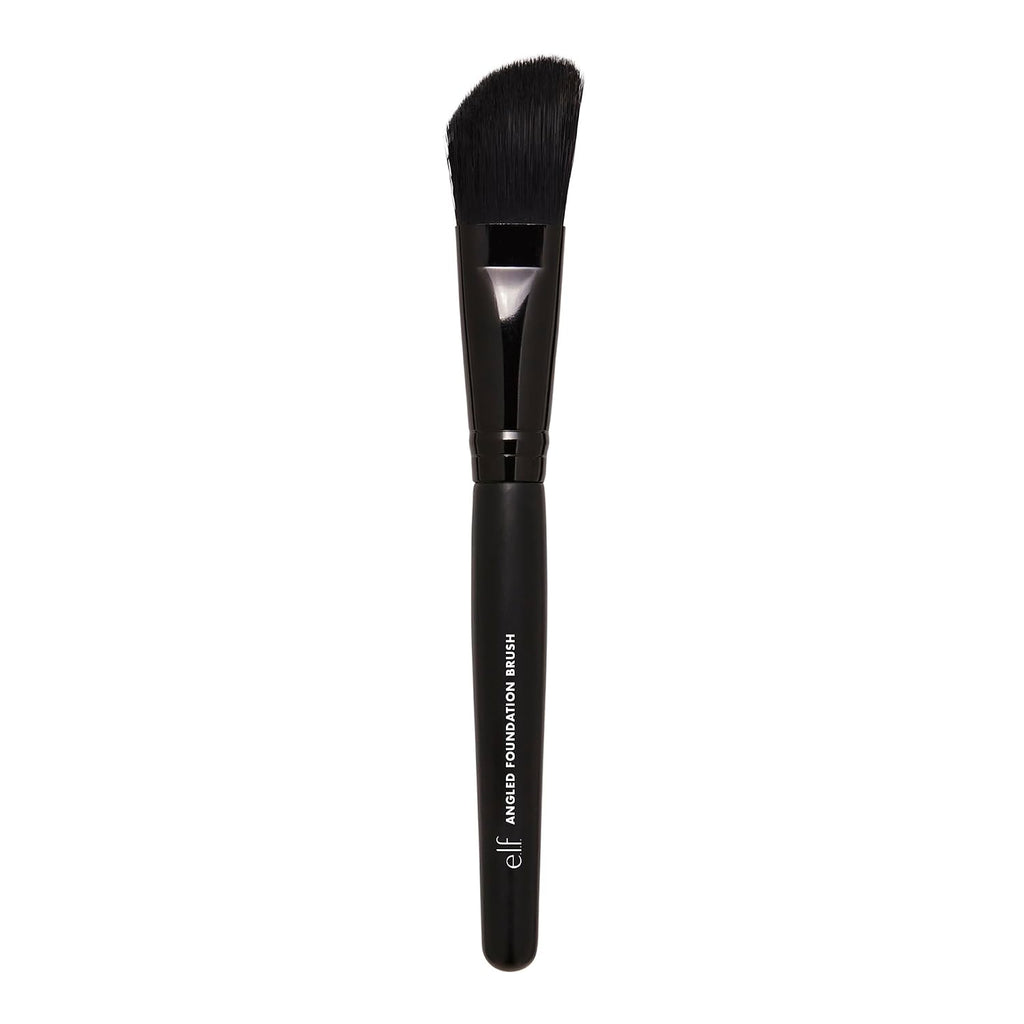 e.l.f Cosmetics Angled Foundation Brush. Synthetic Brush Designed for Precise Makeup Application