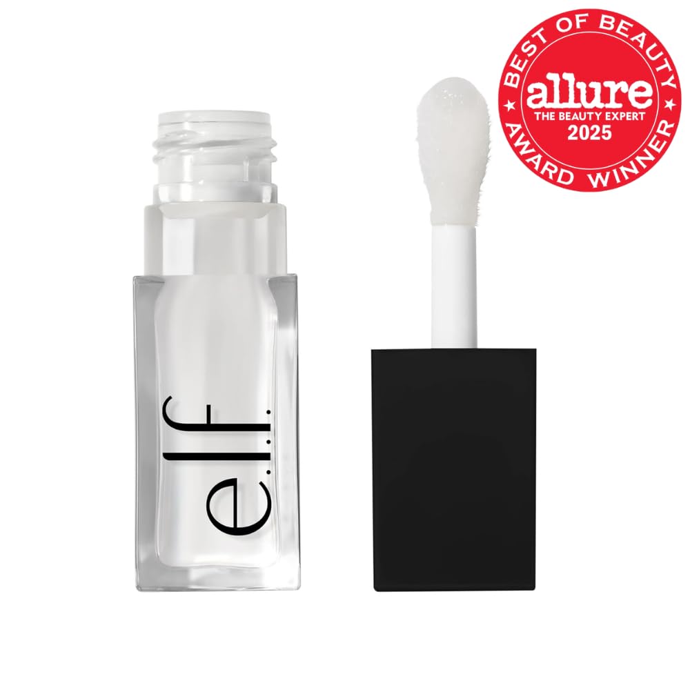 e.l.f. Glow Reviver Lip Oil. Tinted. Hydrating & Non-Sticky. Crystal Clear | High-Shine Tinted Lip Oil. Hydrating. Infused with Jojoba & Nourishing Oils. Glossy Formula. Vegan & Cruelty-Free