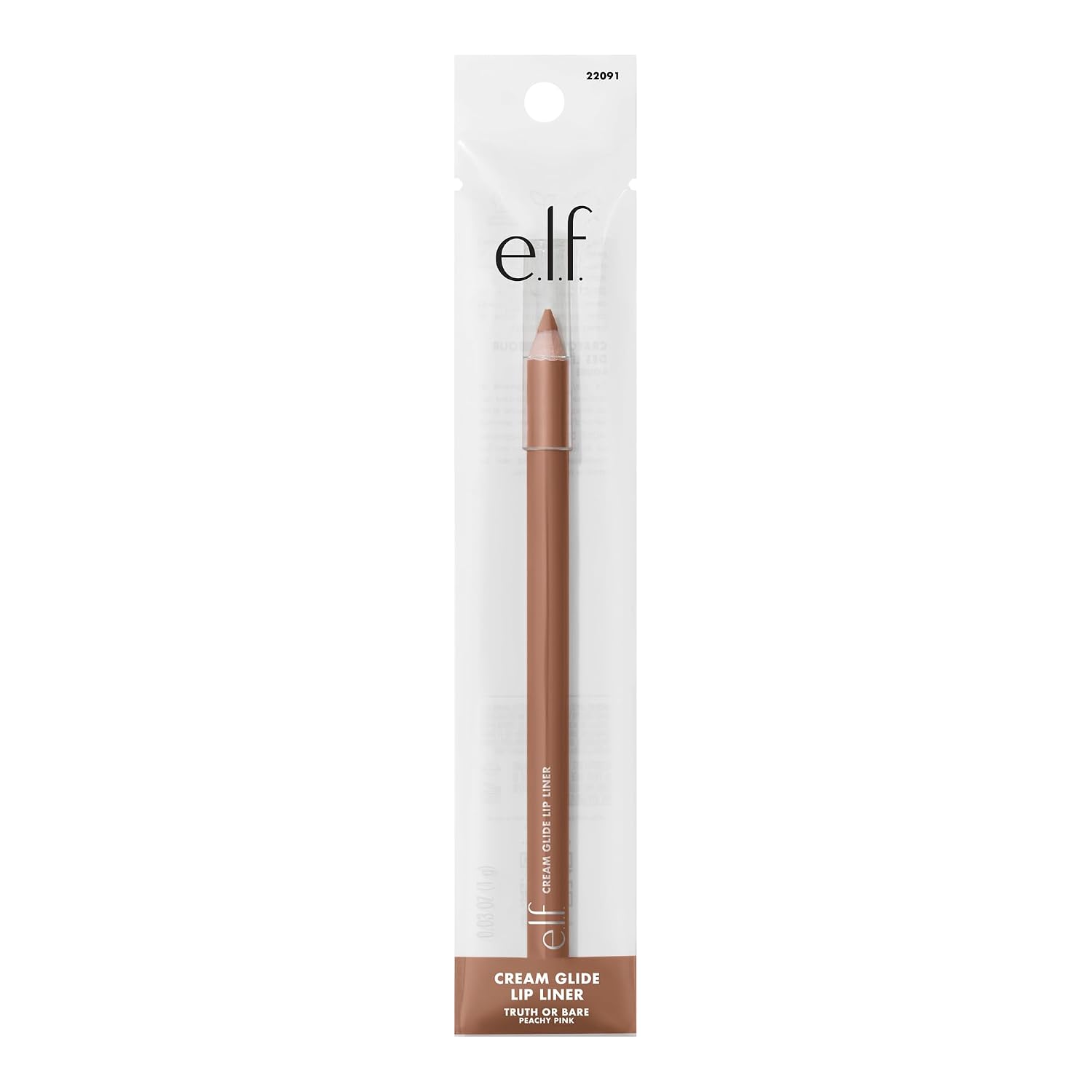 e.l.f. Cream Glide Lip Liner. Creamy High-Pigment. Truth or Bare | Semi-Matte Finish. Creamy Application. Smooth Glide Lip Pencil. Defines & Shapes. Vegan & Cruelty-Free