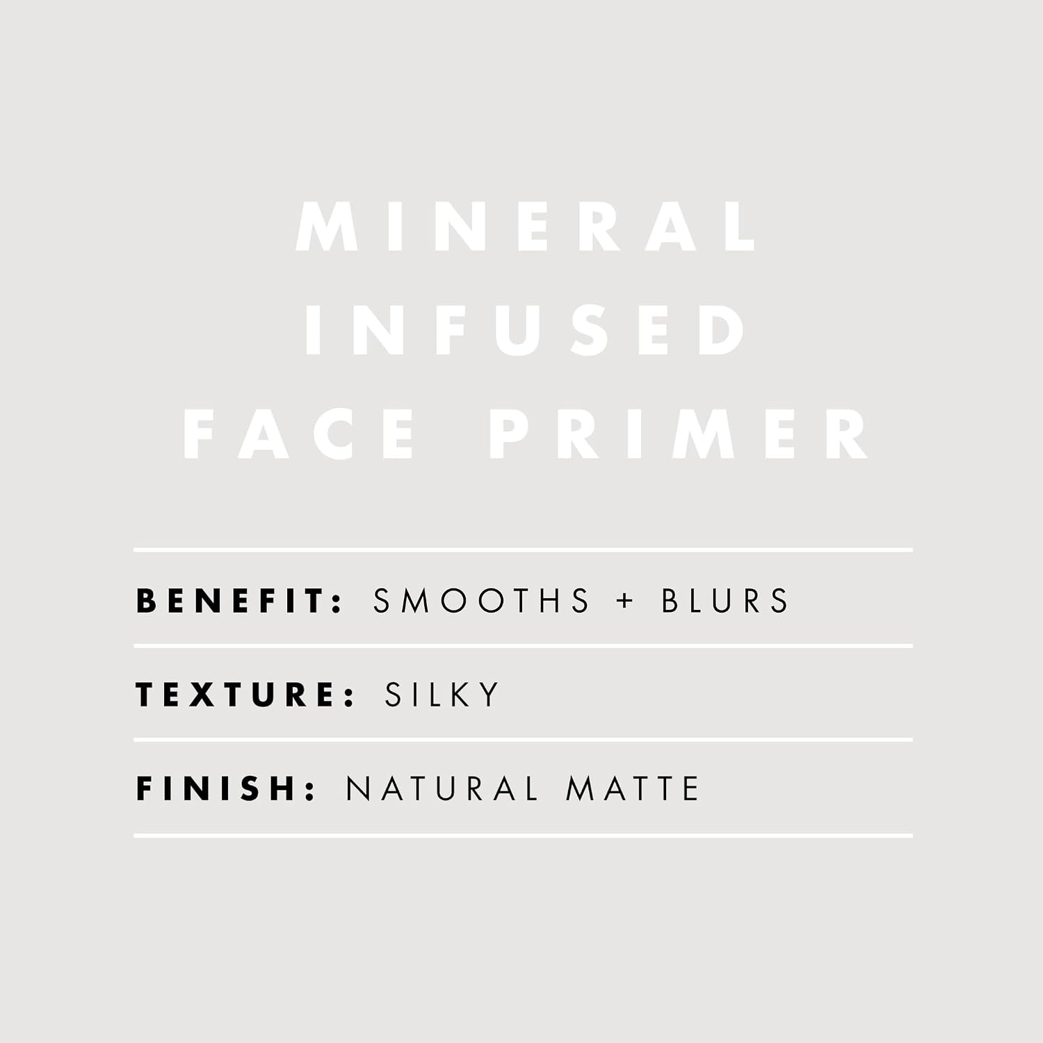 e.l.f. Mineral Infused Face Primer. Primer For A Smooth Foundation Base. Fills In Fine Lines & Refines Complexion. Vegan & Cruelty-free. Large
