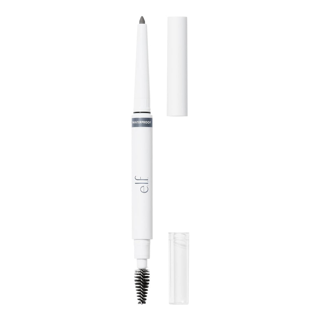e.l.f. Instant Lift Waterproof Eyebrow Pencil. Grey | Dual-Ended with Precision Tip & Spoolie. Smudge-Resistant Formula for Natural. Long-Lasting Brows