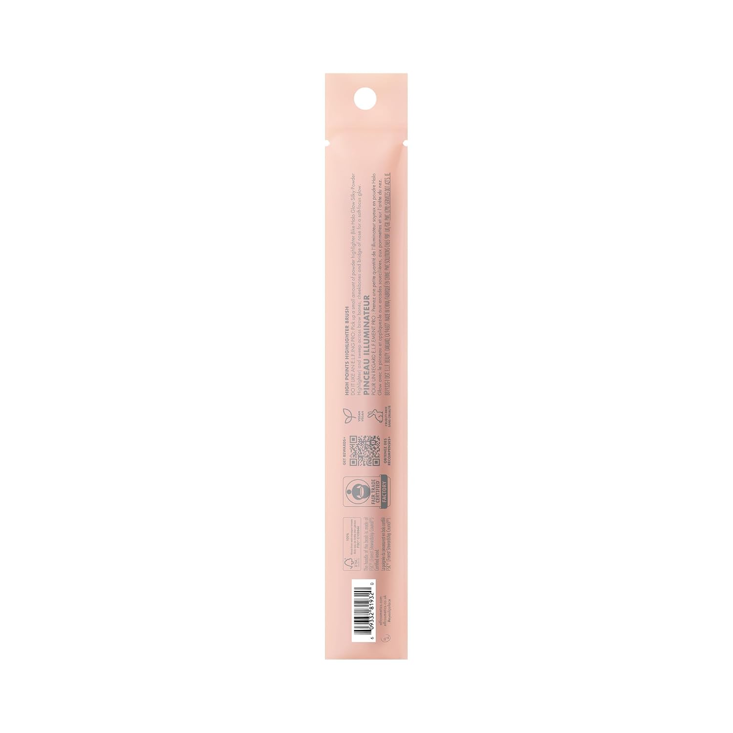 e.l.f. High Points Highlighter Brush. Soft & Tapered Face Makeup Brush For Illuminating & Creating Soft-Focus Glow. Vegan & Cruelty-Free