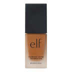 e.l.f. Flawless Satin Foundation. Lightweight & Medium Coverage. Semi-Matte Finish. Vegan & Cruelty-Free. Caramel. 0.68 Fl Oz (20mL)