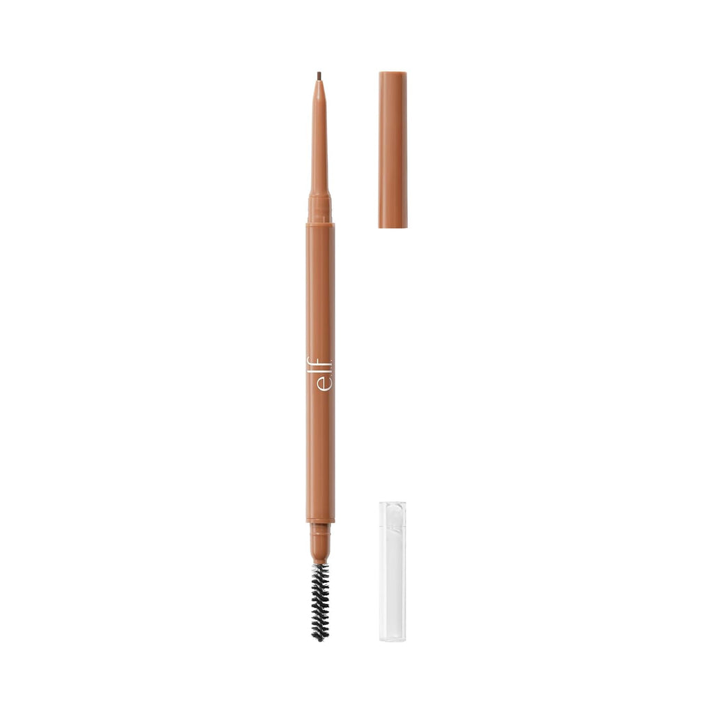 e.l.f. Micro-Fine Brow Pencil. Soft Brown | Waterproof Brow Color & Spoolie For Shaping Brows & Creating A Feathered Natural-Looking Finish. Vegan & Cruelty-Free