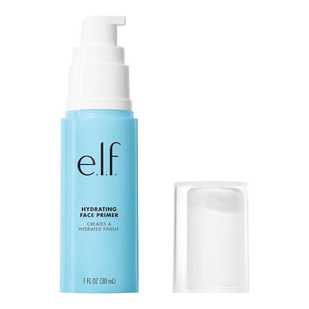 e.l.f. Hydrating Face Primer. Moisturizing Makeup Base. Smooths Pores & Fine Lines. Long-Lasting Wear. Preps Skin for Foundation Application. Large