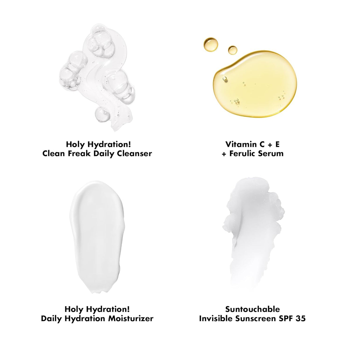 e.l.f. SKIN Wake the e.l.f. Up Skincare Kit | Travel-Size Hydrating Face Cleanser. Sunscreen. Moisturizer & Brightening Serum. Vegan & Cruelty-Free