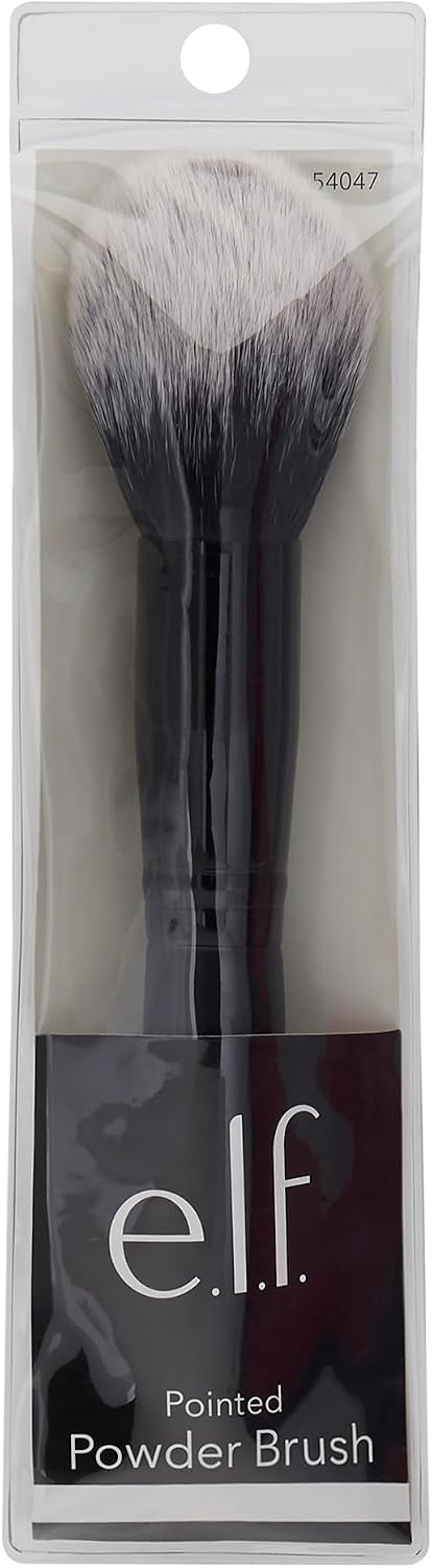 e.l.f. Pointed Powder Brush. Makeup Tool With Tapered End For Flawless Contouring & Highlighting. Vegan & Cruelty-Free