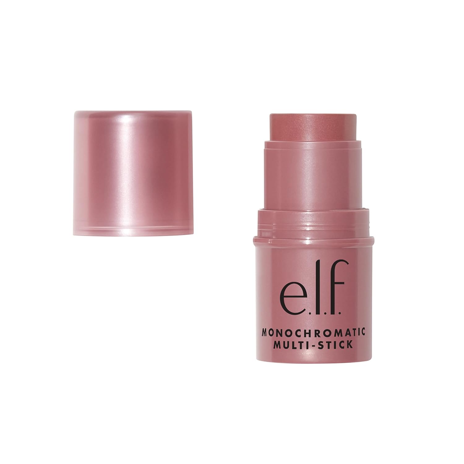 e.l.f. Monochromatic Multi Stick. Cream-to-Powder. Glowing Mango | Creamy & Blendable for Eyes. Lips & Cheeks. Adds Shimmer. Lightweight Buildable Finish. Travel-Friendly. Vegan & Cruelty-Free