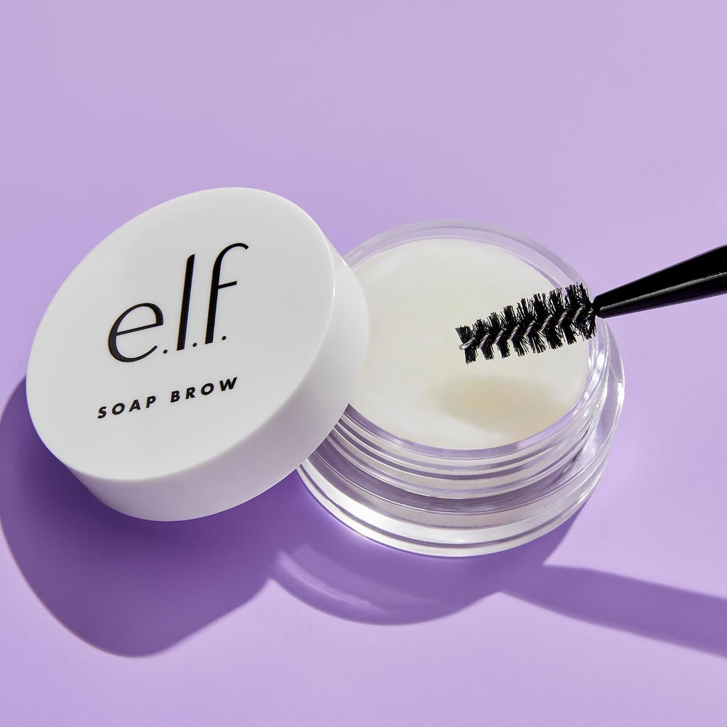 e.l.f. Soap Brow. Clear Brow Pomade For Shaping & Taming Brows To Stay Put. Long-Wear With Firm Hold. Universal Color. Vegan & Cruelty-Free