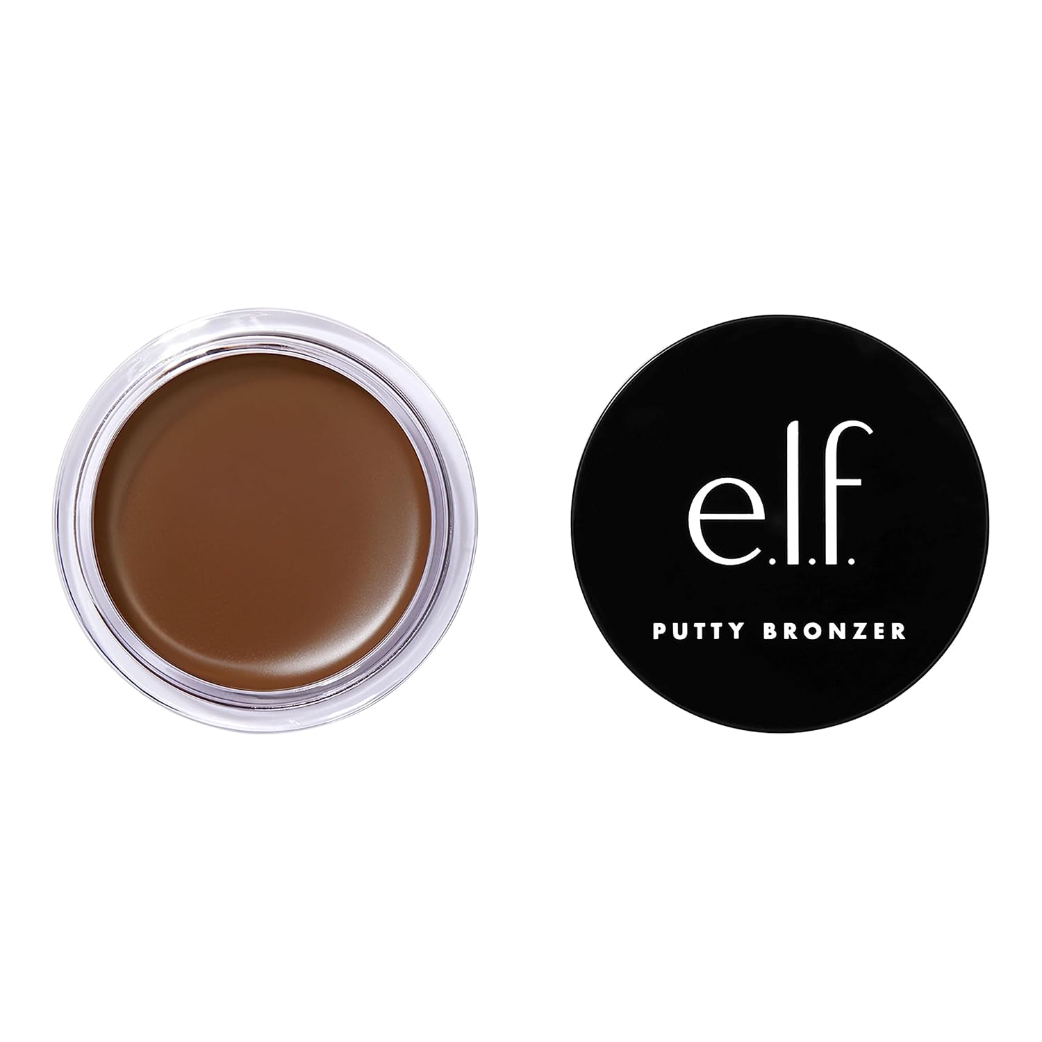 e.l.f. Putty Bronzer. Creamy & Highly Pigmented Formula. Creates a Long-Lasting Bronzed Glow. Infused with Argan Oil & Vitamin E. Beach. Please!. 0.35 Oz