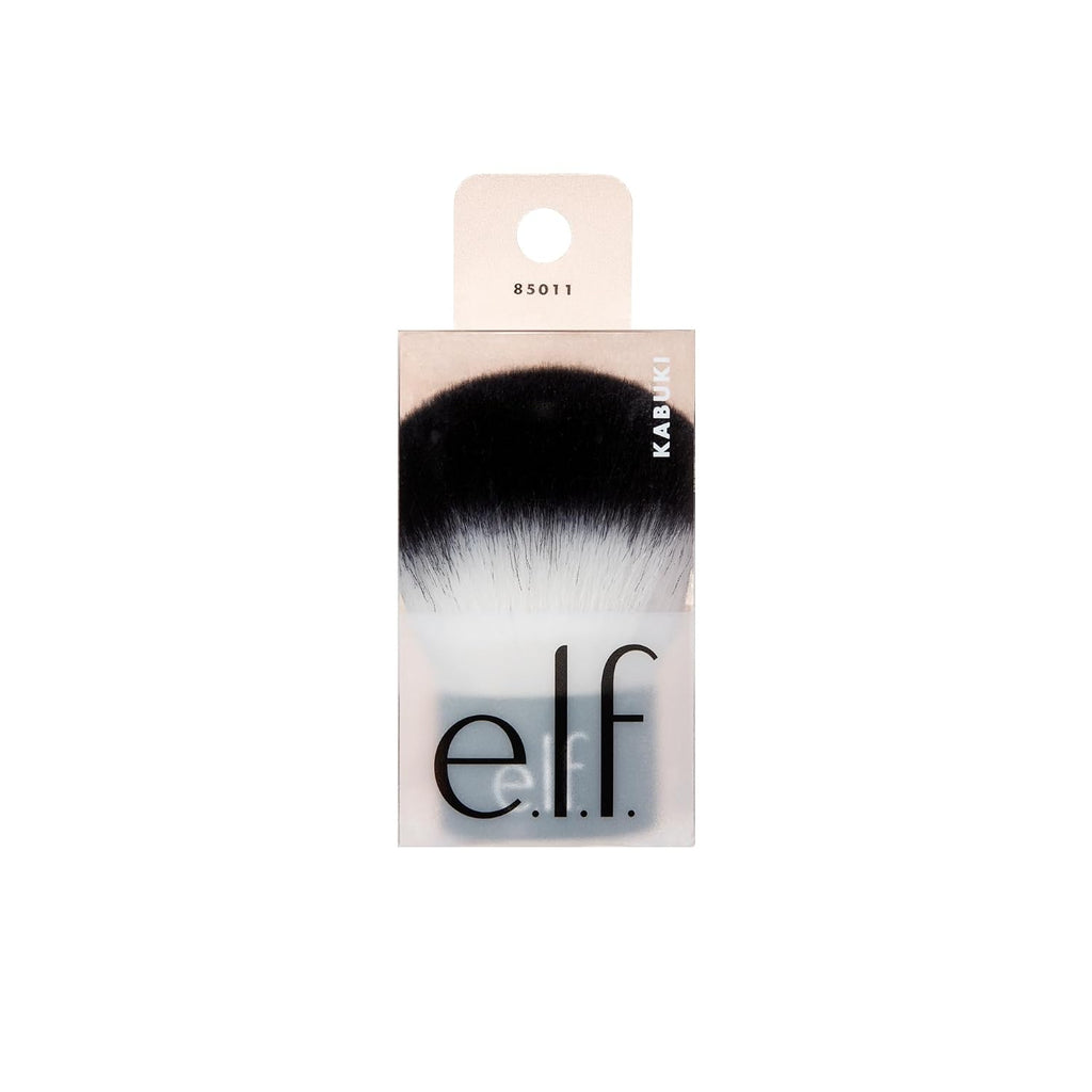 e.l.f. Kabuki Face Brush. Travel-Sized Makeup Brush For Precise & Controlled Application On-The-Go. Vegan & Cruelty-Free