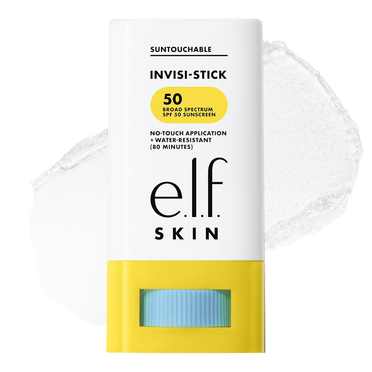 e.l.f. SKIN Suntouchable Invisi-Stick Face Sunscreen SPF 50. Clear. Lightweight with Sunflower Seed Oil. Vegan & Cruelty-Free