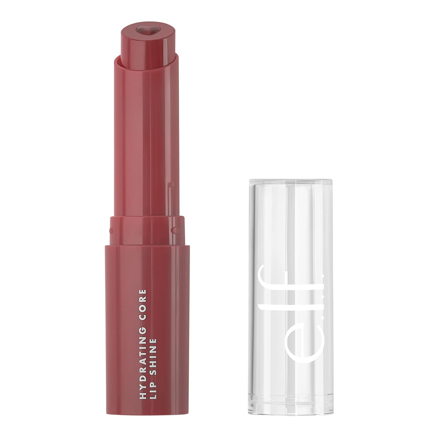 e.l.f. Hydrating Core Lip Shine with Shea Butter & Vitamin E. Tinted Lip Balm for A Smooth. Glossy Finish & Long-Lasting Moisture. Happy Dusty Rose