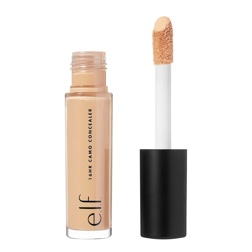 e.l.f. 16HR Camo Concealer. Full Coverage. Matte Finish Under-Eye & Blemish Corrector. Hydrating Formula. 16-Hour Crease-Resistant Wear. Tan Neutral