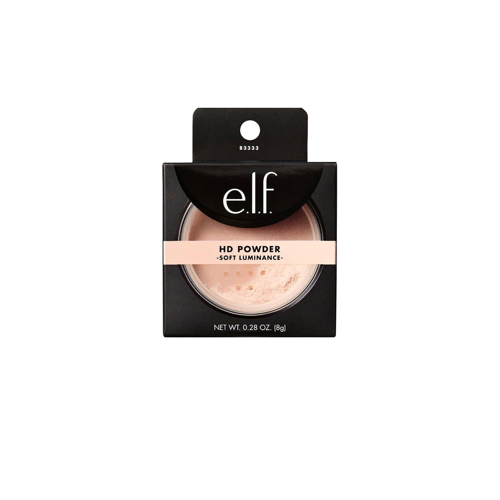 e.l.f. High Definition Powder. Loose Powder. Lightweight. Long-Lasting. Creates Soft Focus Effect. Masks Fine Lines & Imperfections. 0.28 Oz. Soft Luminance