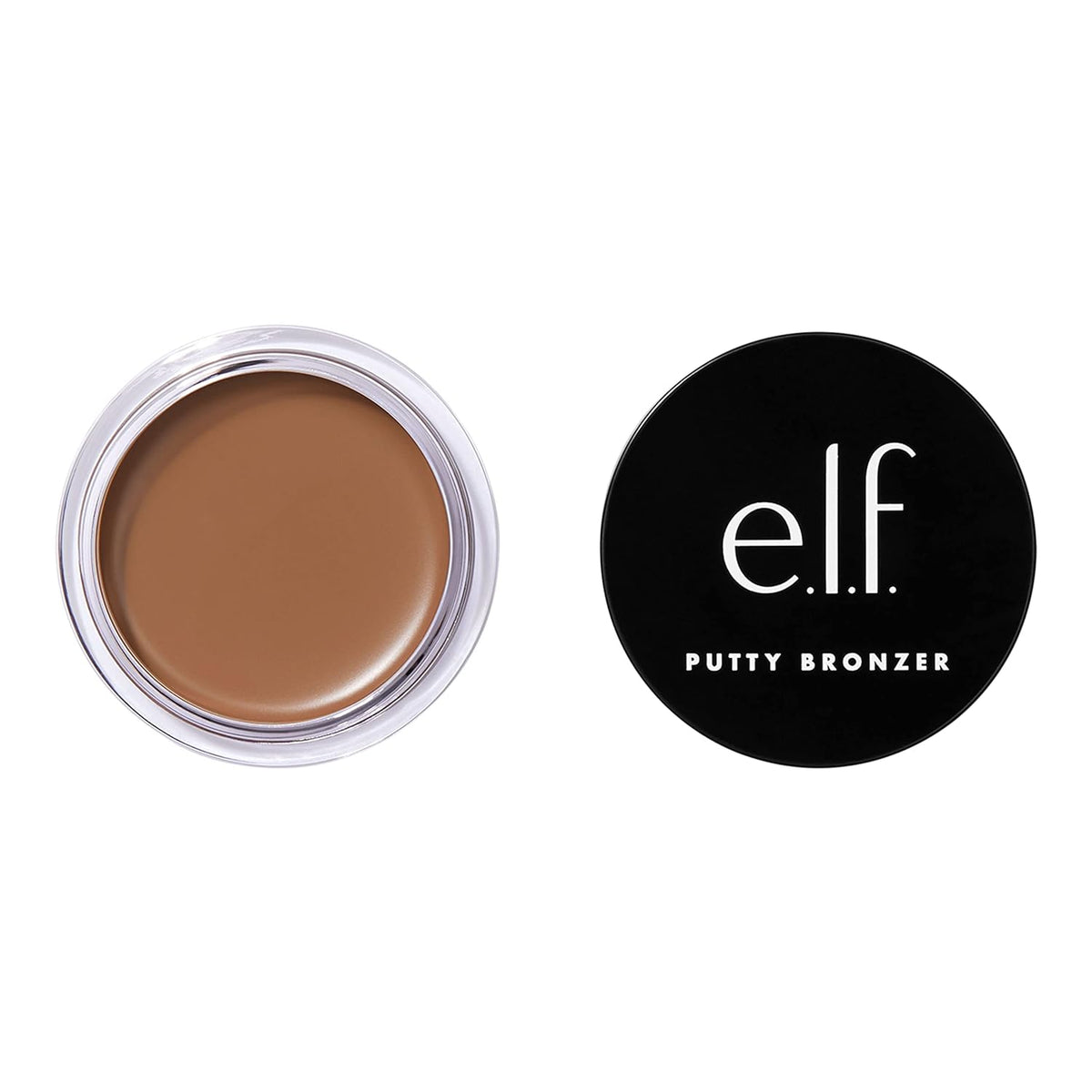 e.l.f. Putty Bronzer. Creamy & Highly Pigmented Formula. Creates a Long-Lasting Bronzed Glow. Infused with Argan Oil & Vitamin E. Tan Lines. 0.35 Oz