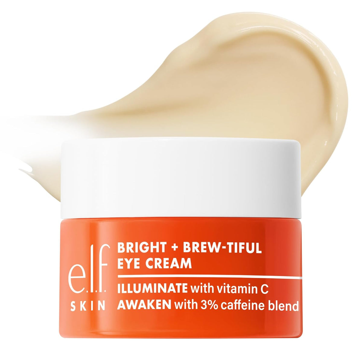 e.l.f. SKIN Bright + Brew-tiful Eye Cream. Helps Brighten Appearance Of Undereye Dark Circles & Repair Puffiness. Vegan & Cruelty-Free