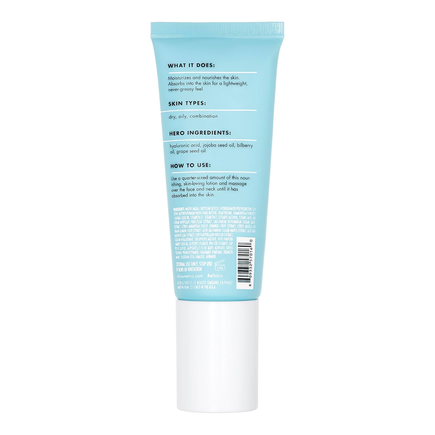 e.l.f. SKIN Holy Hydration! Daily Hydration Moisturizer. 1.7 oz | Hydrating. Lightweight Face Cream with Vitamin E & Hyaluronic Acid for a Nourishing Non-Greasy Feeling. Vegan & Cruelty-Free