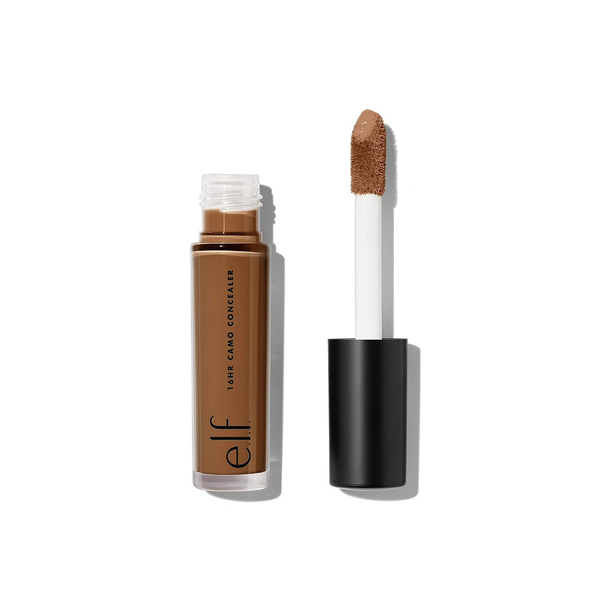 e.l.f. 16HR Camo Concealer. Full Coverage. Matte Finish Under-Eye & Blemish Corrector. Hydrating Formula. 16-Hour Crease-Resistant Wear. Rich Chocolate