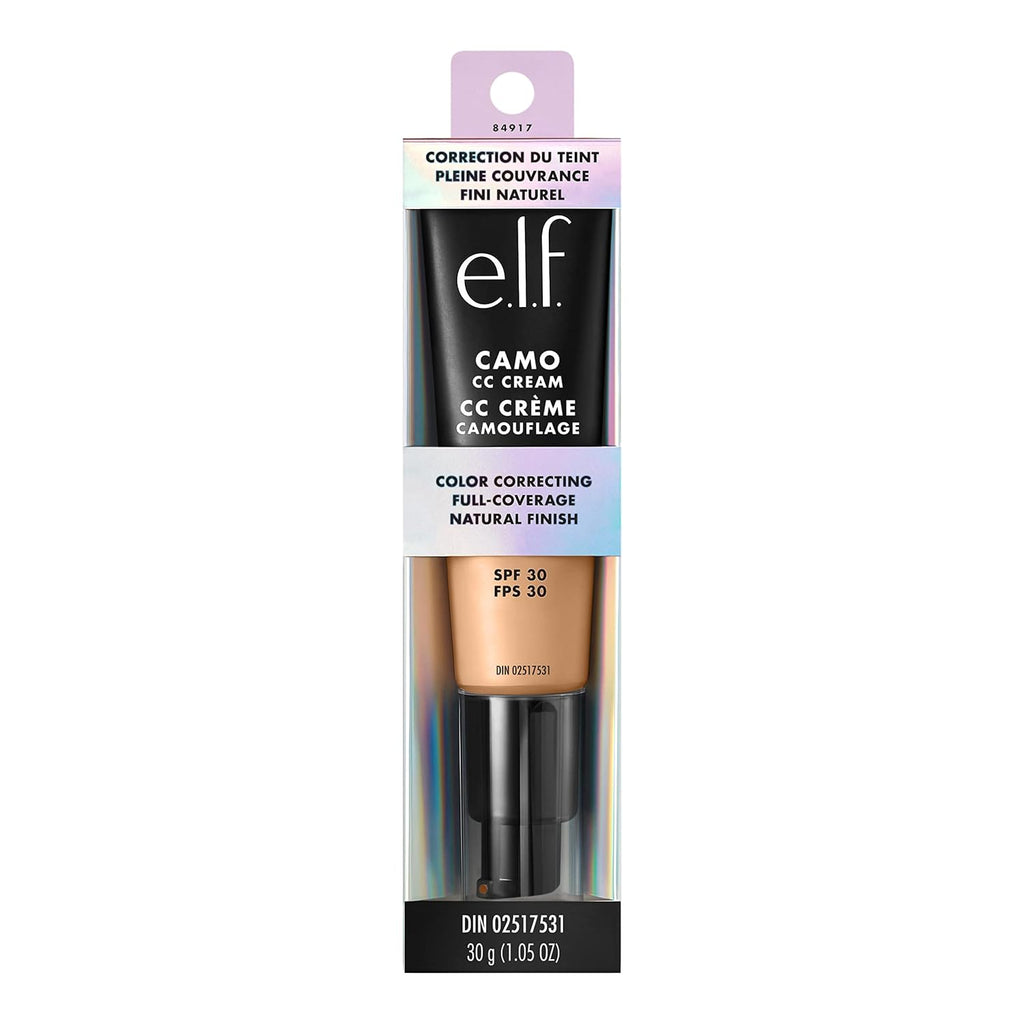 e.l.f. Camo CC Cream. Color Correcting Medium-To-Full Coverage Foundation with SPF 30. Medium 330 W. 1.05 Oz (30g)