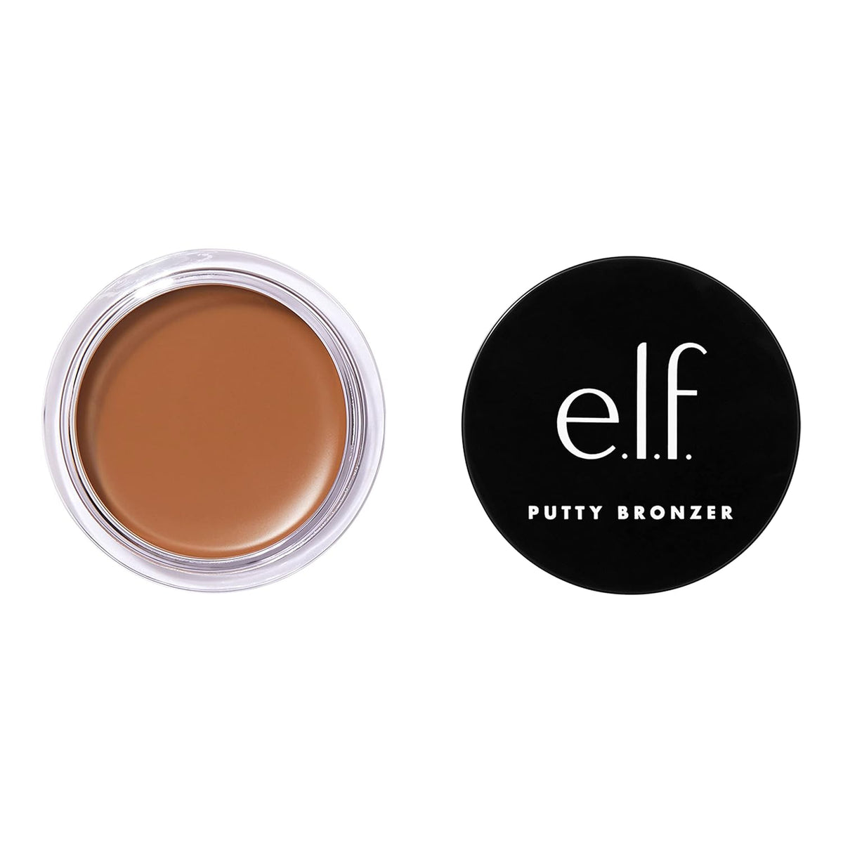 e.l.f. Putty Bronzer. Creamy & Highly Pigmented Formula. Creates a Long-Lasting Bronzed Glow. Infused with Argan Oil & Vitamin E. Tan Lines. 0.35 Oz
