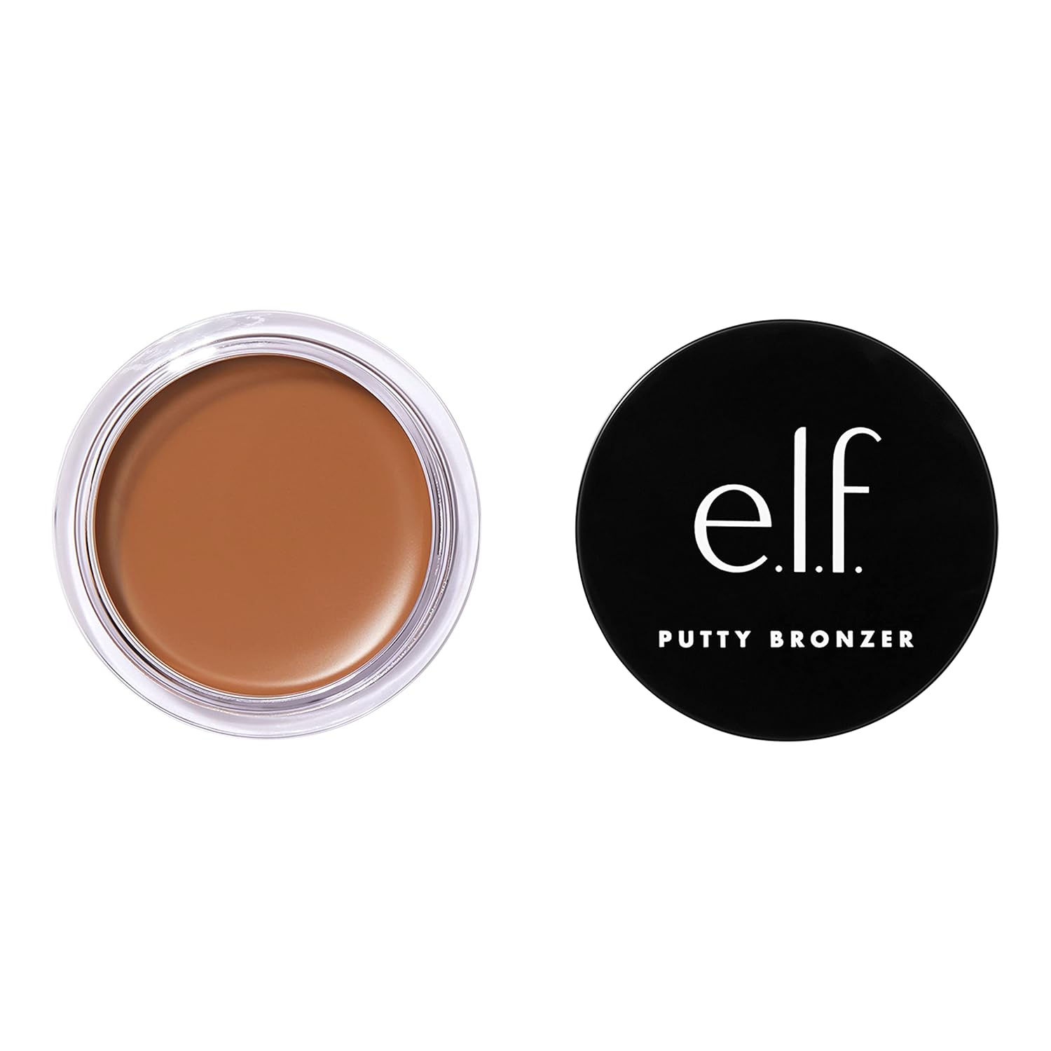 e.l.f. Putty Bronzer. Creamy & Highly Pigmented Formula. Creates a Long-Lasting Bronzed Glow. Infused with Argan Oil & Vitamin E. Beach. Please!. 0.35 Oz