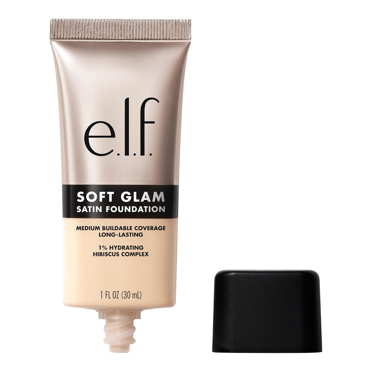 e.l.f. Soft Glam Satin Foundation. Medium Coverage. 20 Light Cool | Satin Finish. Long-Lasting Wear. Hydrating Hyaluronic Acid & Hibiscus Complex. Blurs Pores. Lightweight. Vegan & Cruelty-Free