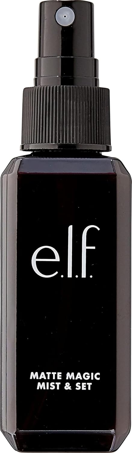 e.l.f. Matte Magic Mist & Set Makeup Setting Spray. Matte Finish & Oil Control for Lightweight Long-Lasting Wear. Vitamin B & E. 4 Fl Oz