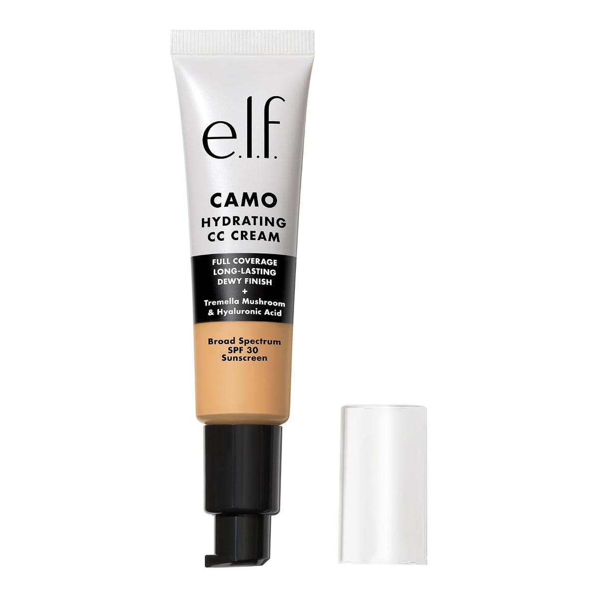 e.l.f. Hydrating Camo CC Cream. Medium 330 W | SPF 30. Color Correcting Full Coverage Foundation For A Dewy Finish. Vegan & Cruelty-Free