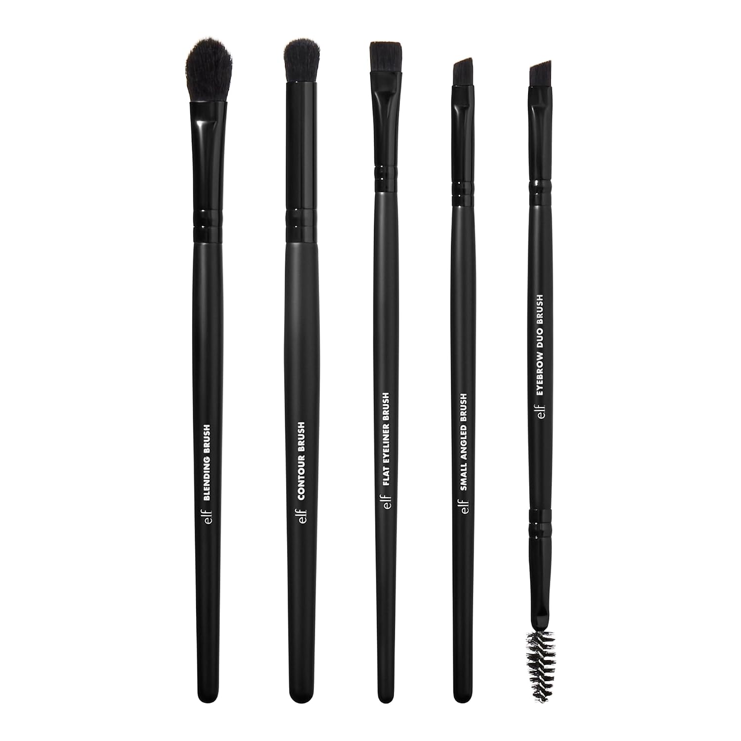 e.l.f. Ultimate Eyes 5 Piece Brush Collection. Makeup Brushes For Eyeliner. Eyeshadow. Brows & more. Vegan & Cruelty-Free