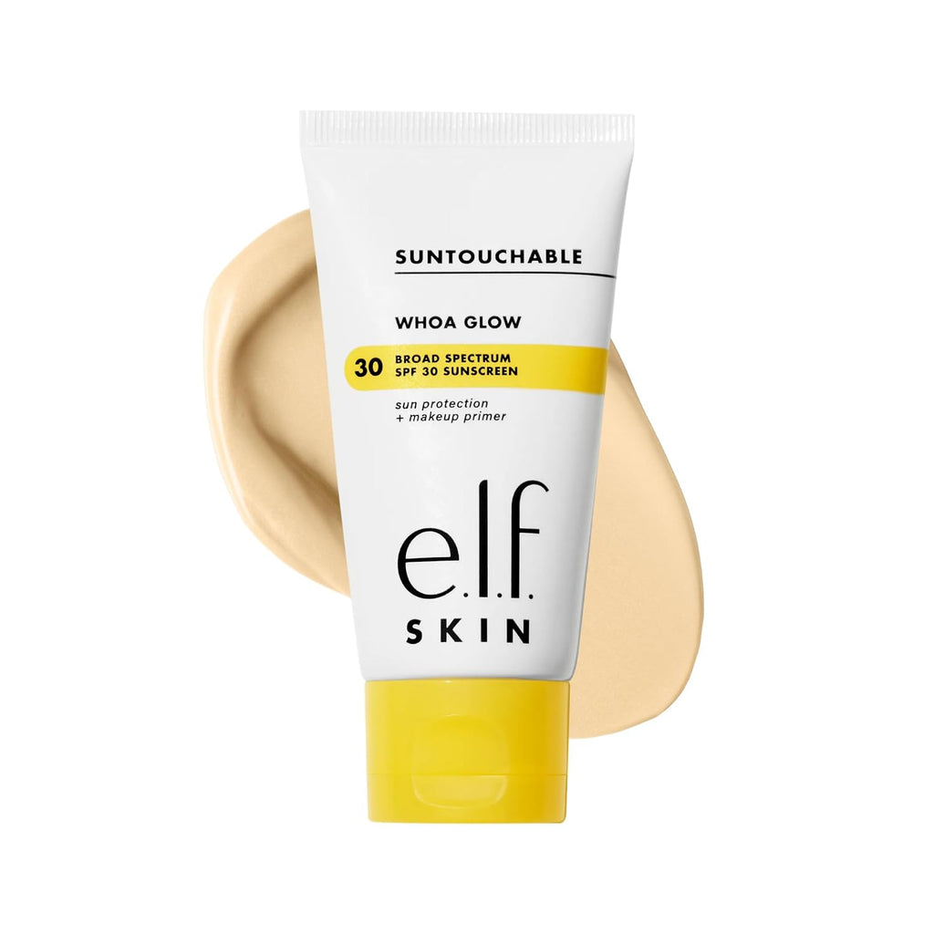 e.l.f. SKIN Suntouchable Whoa Glow SPF 30. Sunbeam | Face Sunscreen & Makeup Primer with Hyaluronic Acid. Vegan & Cruelty-Free