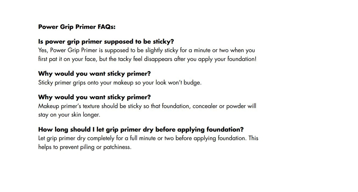 e.l.f. Power Grip Primer. Gripping & Hydrating Gel Primer. 0.811 Fl Oz | Grips Makeup for Long-Lasting Wear & Face Prep. Smooth Base Finish. Lightweight & Moisturizing Formula. Vegan & Cruelty-Free