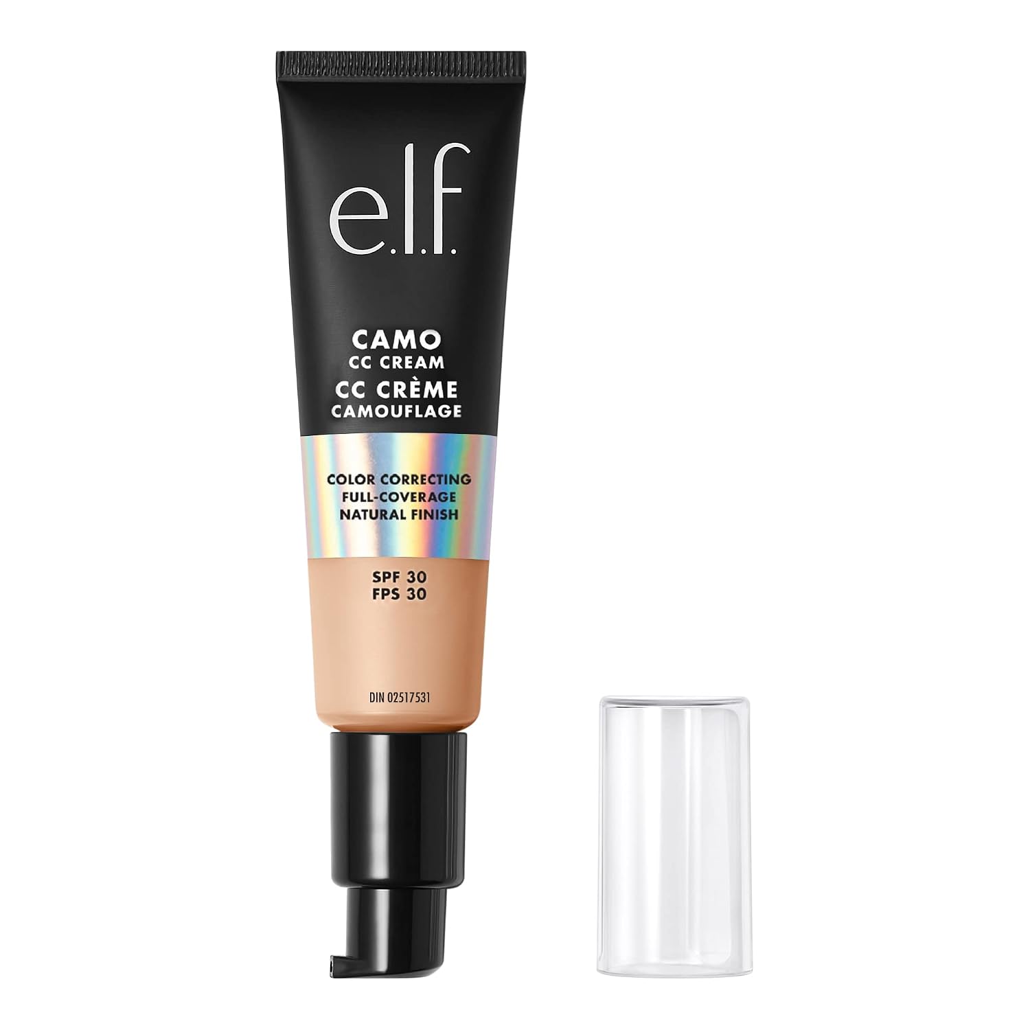 e.l.f. Camo CC Cream. Color Correcting Medium-To-Full Coverage Foundation with SPF 30. Light 210 N. 1.0 Oz (30g)