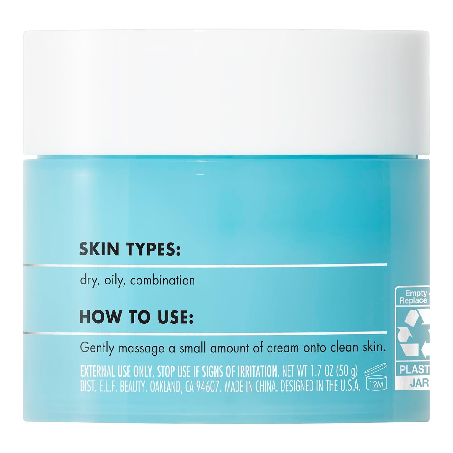 e.l.f. SKIN Holy Hydration! Face Cream with Hyaluronic Acid. Niacinamide & Peptides. Nourishing & Plumping Moisturizer. Vegan & Cruelty-Free