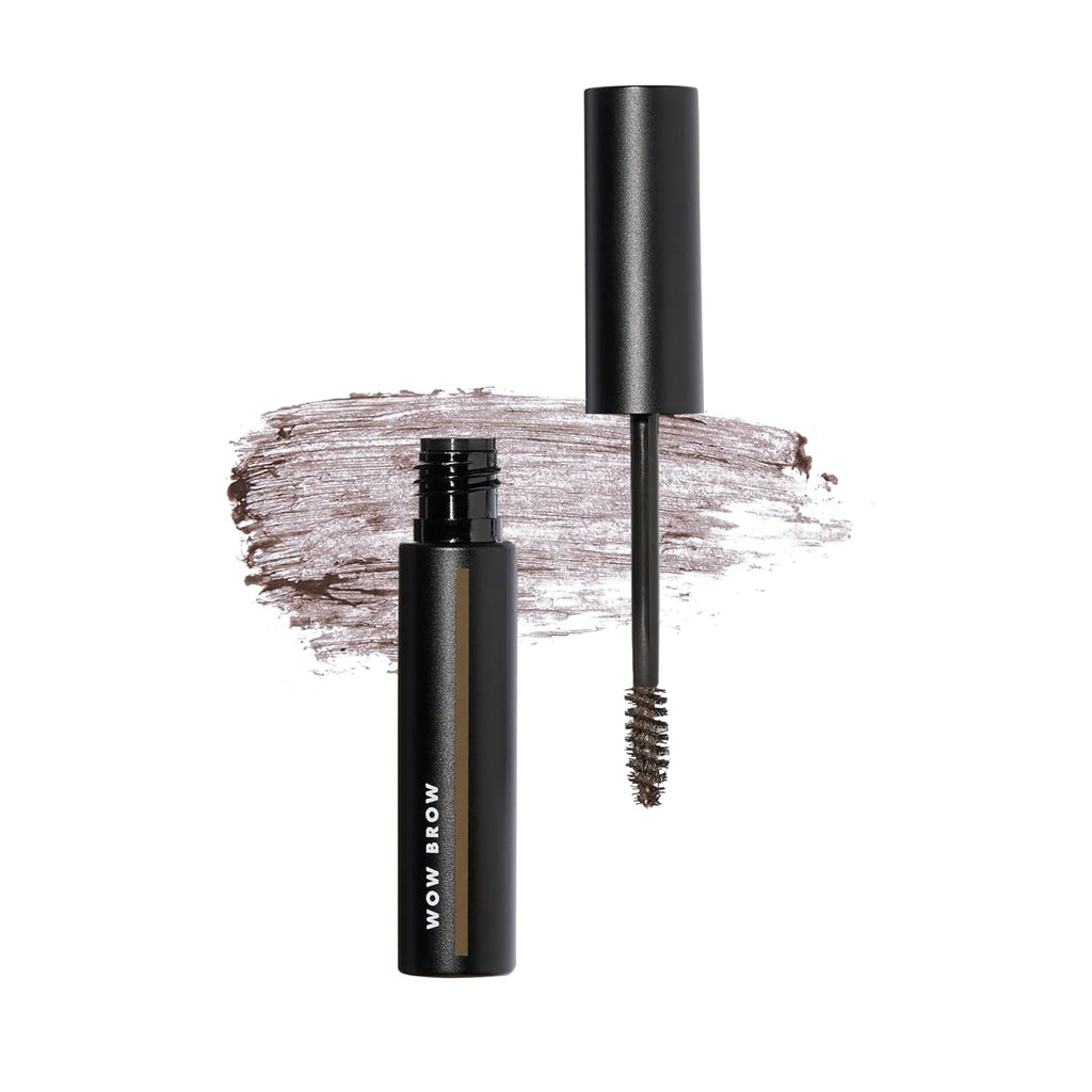 e.l.f. Wow Brow Gel. Volumizing. Buildable. Wax-Gel Hybrid. Creates Full. Voluminous-Looking Brows. Locks Brow Hairs In Place. Neutral Brown. Fiber-Infused 3.5g