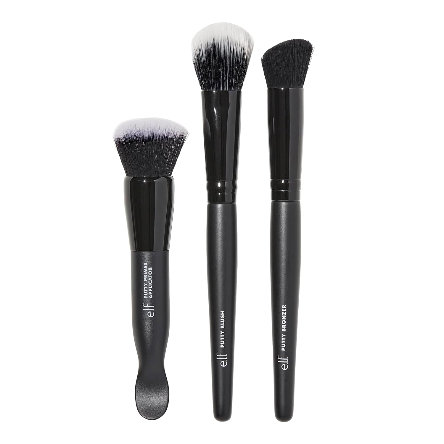 e.l.f. Putty Tools Trio. Set Of 3 Face Makeup Brushes For Putty Products. Helps You Easily Blend Putty Primer. Blush & Bronzer. Vegan & Cruelty-Free