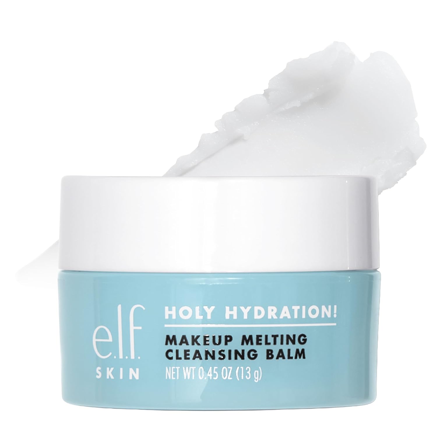 e.l.f. SKIN Mini Holy Hydration! Makeup Melting Cleansing Balm. Face Cleanser & Makeup Remover. Infused with Hyaluronic Acid to Hydrate Skin. 0.45 Oz