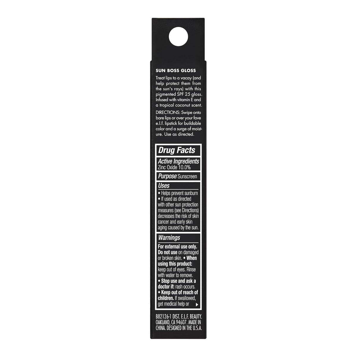 e.l.f. Sun Boss Gloss SPF 25. Pink-Me Girl | Pigmented Lip Gloss For A High-Shine Finish. Moisturizing & Conditioning Formula. Vegan & Cruelty-Free