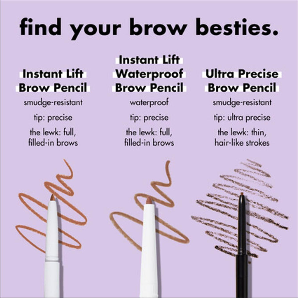 e.l.f. Instant Lift Brow Pencil. Dual-Sided. Deep Brown | Retractable Precision-Tip Brow Pencil with Grooming Spoolie for Buildable Natural-Looking Color. Vegan & Cruelty-Free