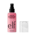 e.l.f. Power Grip Rosé Setting Spray. Bright & Glassy Finish. Pearl Powder | Niacinamide & Rose Water. Preps & Sets Makeup for Long-Lasting Wear. Non-Sticky & Non-Greasy Feel. Vegan & Cruelty-Free