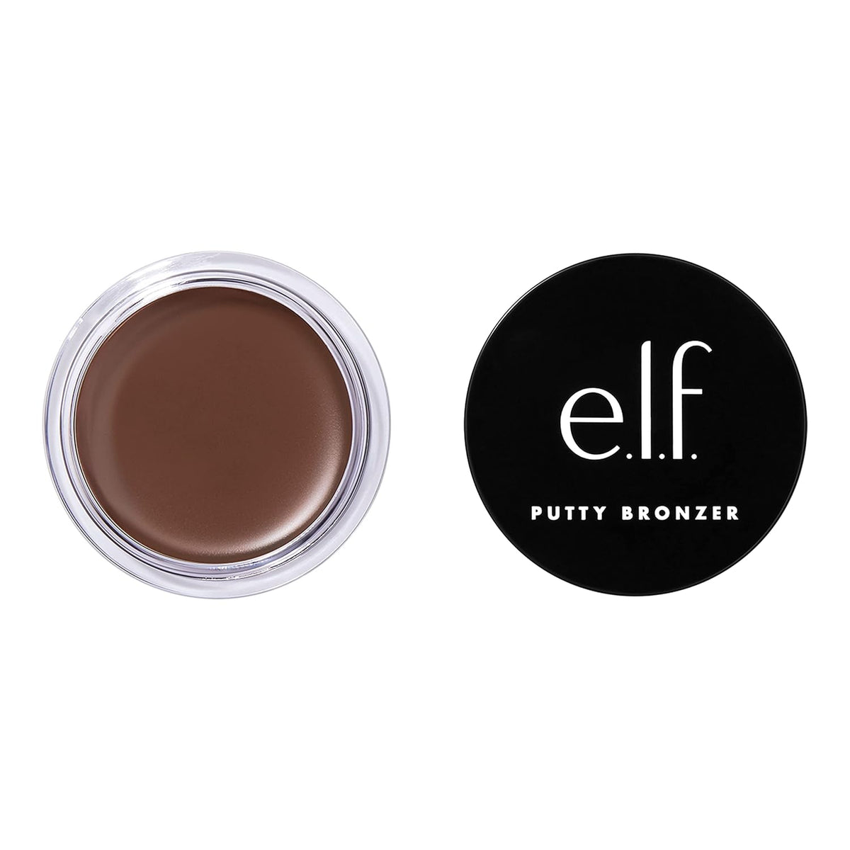 e.l.f. Putty Bronzer. Creamy & Highly Pigmented Formula. Creates a Long-Lasting Bronzed Glow. Infused with Argan Oil & Vitamin E. Sun Kissed. 0.35 Oz