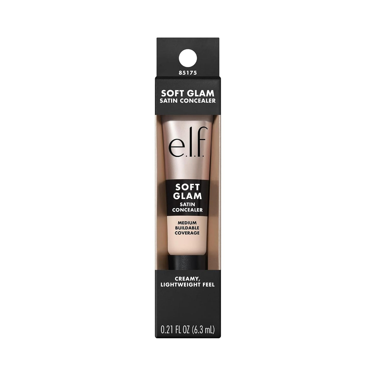 e.l.f. Soft Glam Satin Concealer. Medium Coverage. 10 Fair Cool | Hydrating Hyaluronic Acid & 1% Hibiscus Complex. Crease-Resistant. Lightweight Formula. Vegan & Cruelty-Free