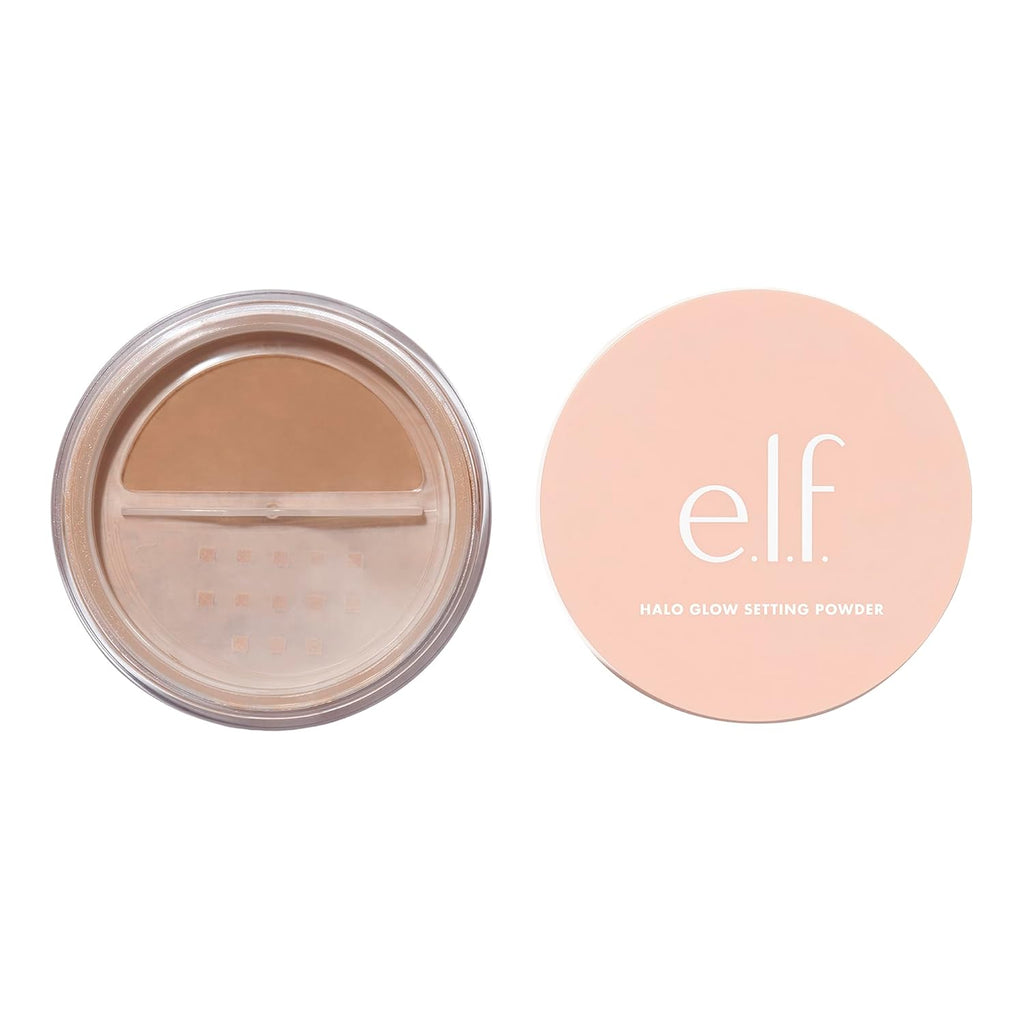 e.l.f. Halo Glow Soft Focus Setting Powder. Silky & Creates Soft Glow Without Shine. Smooths Pores & Lines. Vegan & Cruelty-Free. Deep
