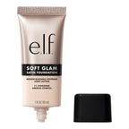 e.l.f. Soft Glam Satin Foundation. Medium Coverage. 22 Light Warm | Satin Finish. Long-Lasting Wear. Hydrating Hyaluronic Acid & Hibiscus Complex. Blurs Pores. Lightweight. Vegan & Cruelty-Free