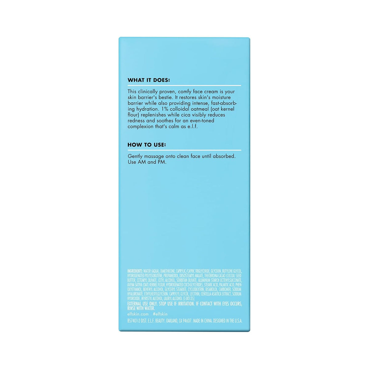 e.l.f. SKIN Holy Hydration! Barrier Goals Cream. Rich Face Moisturizer For Hydrating & Soothing. Helps Visibly Reduce Redness. Vegan & Cruelty-Free