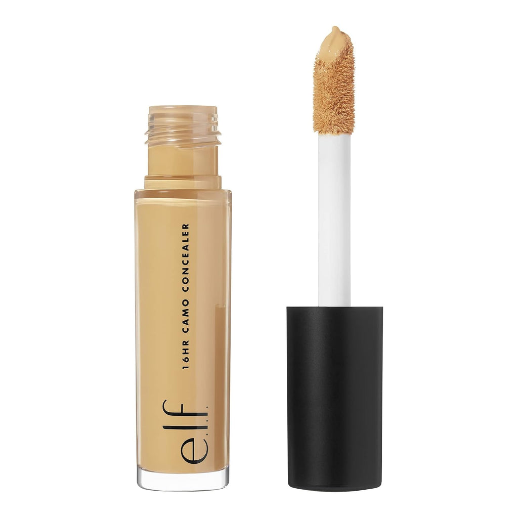 e.l.f. 16HR Camo Concealer. Full Coverage. Matte Finish Under-Eye & Blemish Corrector. Hydrating Formula. 16-Hour Crease-Resistant Wear. Deep Caramel